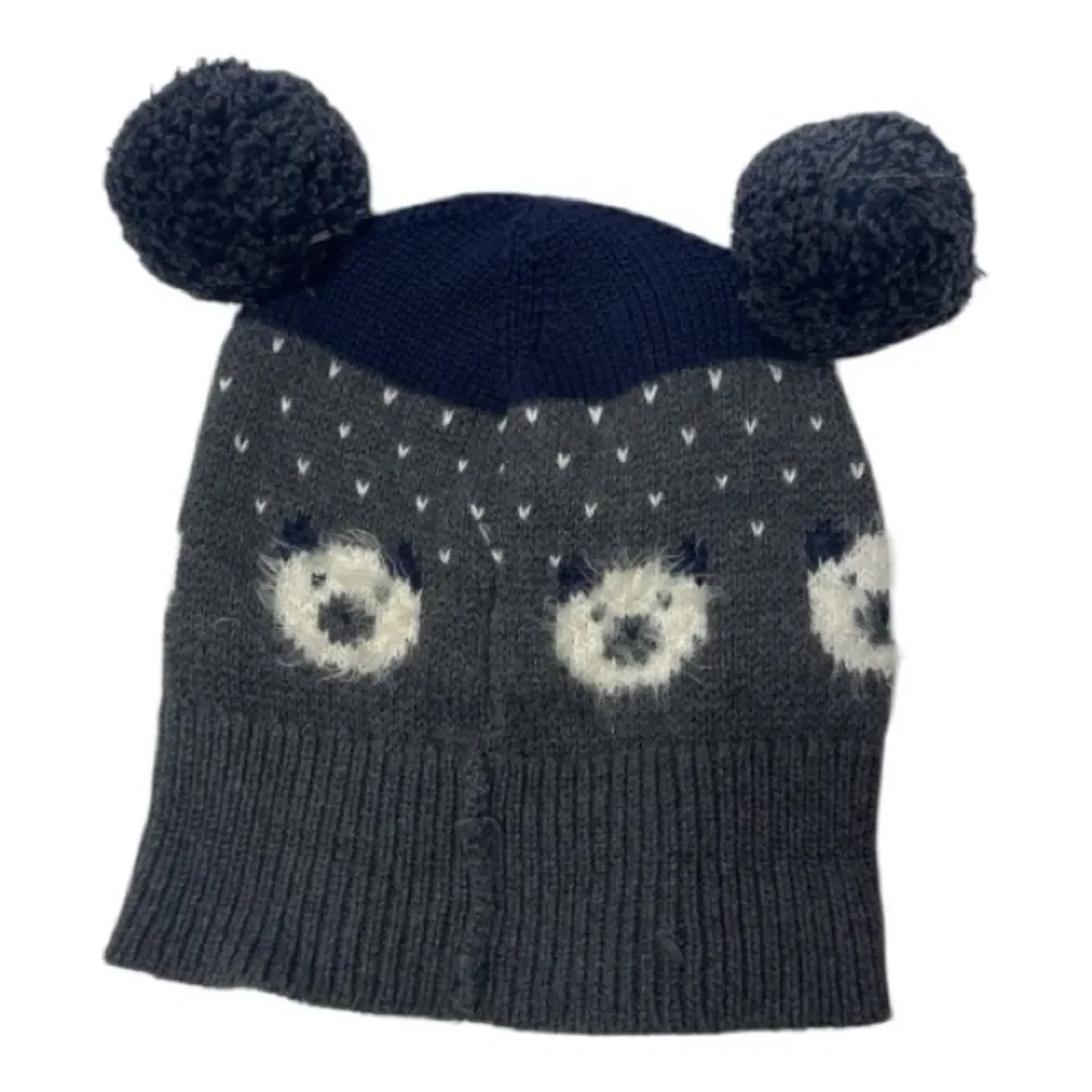Tucker Tate‎ Navy and Gray Pom-Pom Bear Hat.